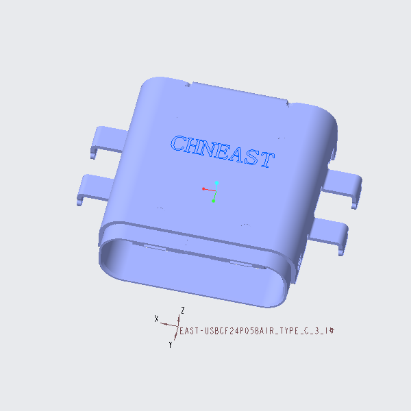EAST-USBCF24P058A1R TYPE C 3.1母座24P沉板中心高CH0.58