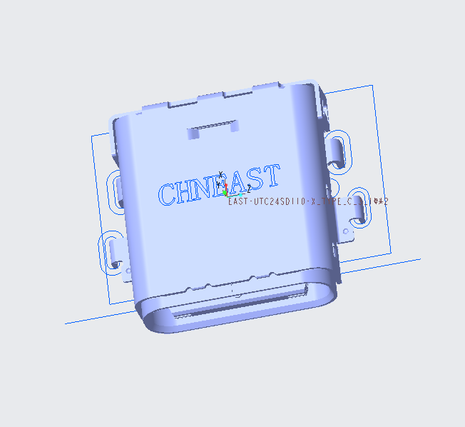 EAST-UTC24SD110-X TYPE C 3.1母头24P沉板板上H2.88 CH1.10 SMT外壳DIP