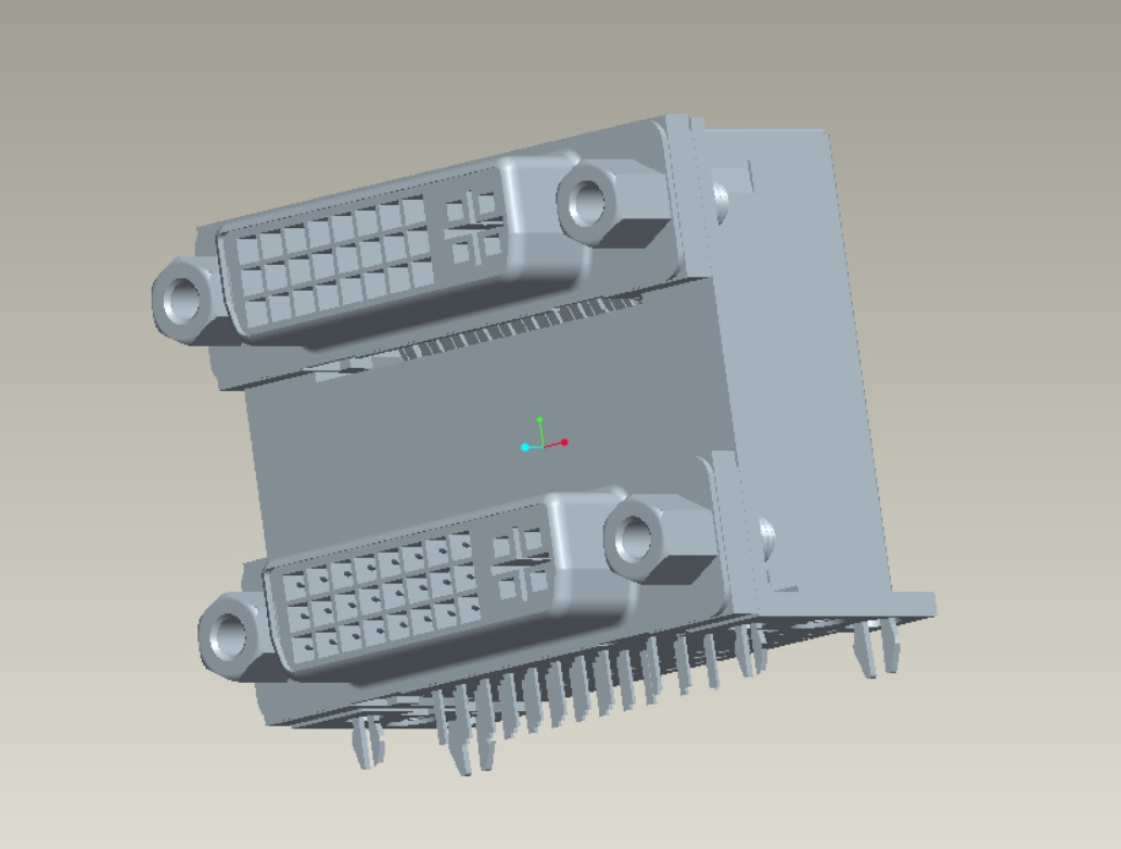 EAST-DVIV4V4CAX2R 双层DVI 24+5P H20.40mm 全屏蔽外壳