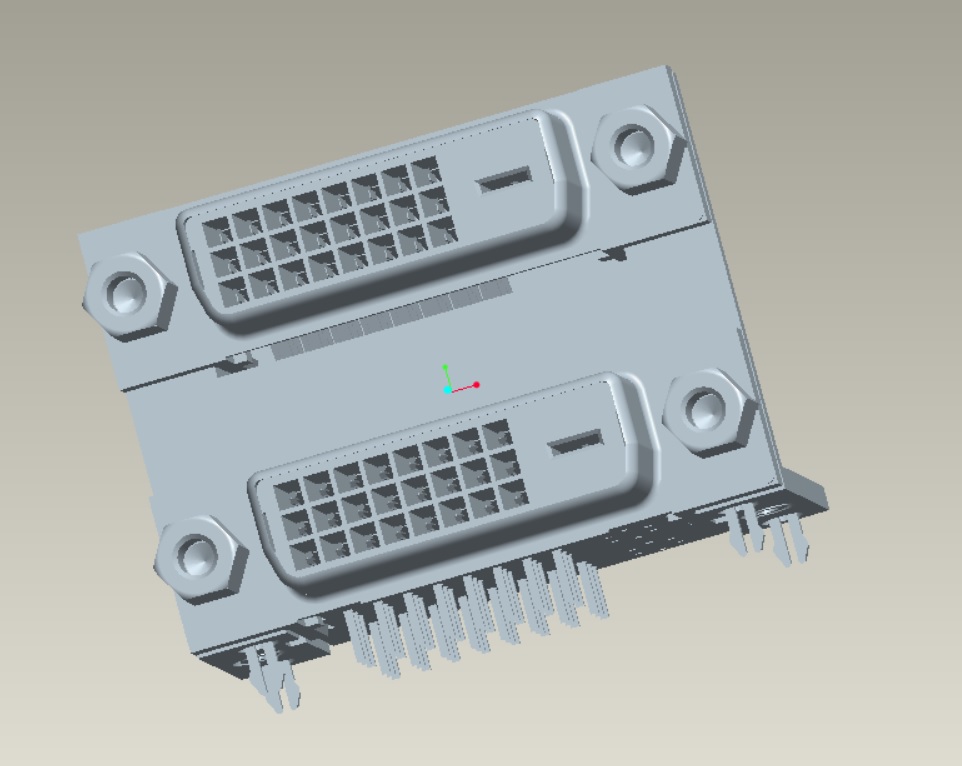 EAST-DVIV2V2DAXXR 双层DVI 24+1P H=16.7mm全包屏蔽壳.stp