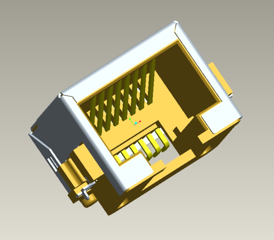 EAST-B011-86501-P RJ45 沉板板上H8.65开口向下SMT无LED灯全包