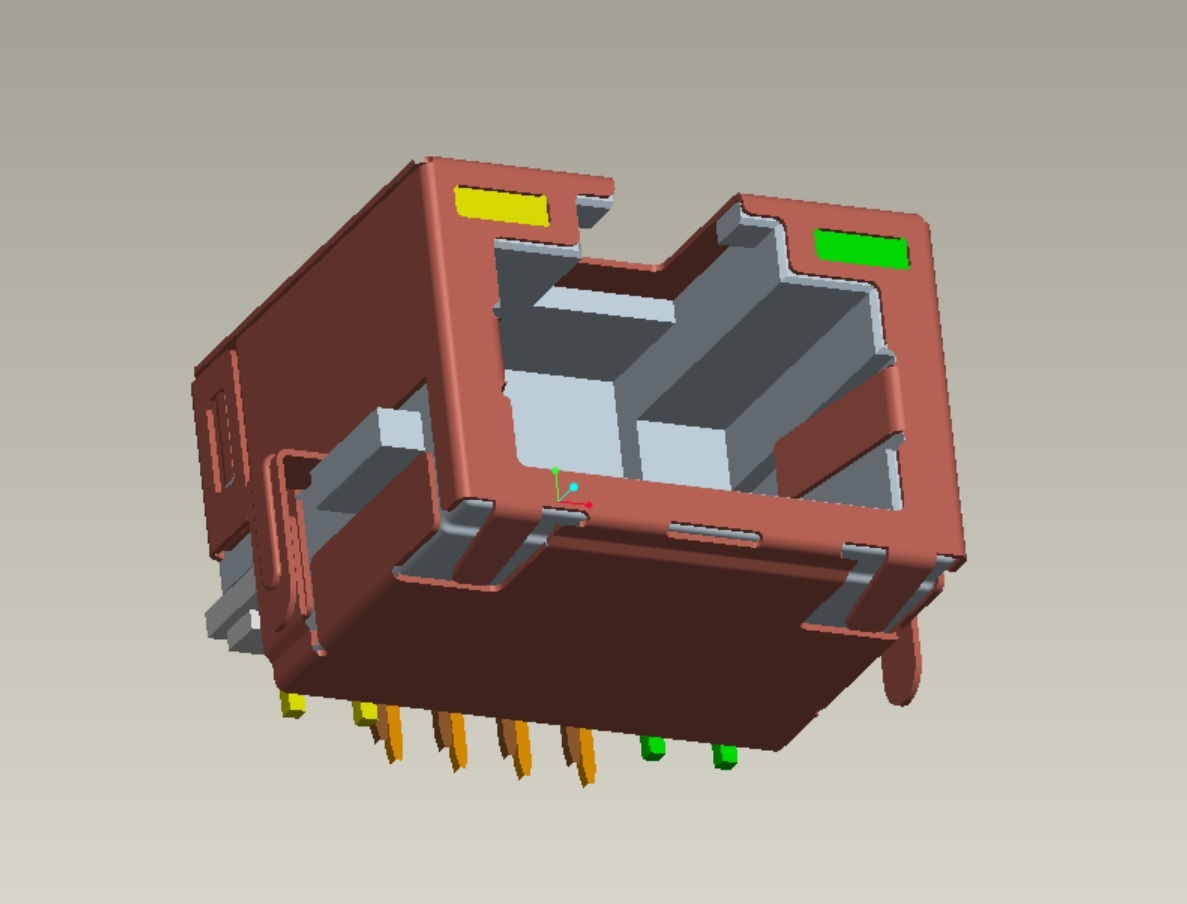 EAST-B011-835X1-P RJ45 沉板板上H8.35开口上DIP 带LED灯全包